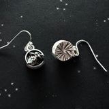 Small Round Raw Meteorite Dangle or Stud Earrings