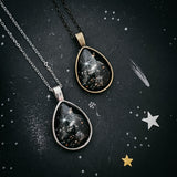 JWST Deep Field Drops in Cosmic Ocean Teardrop Necklace