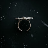 Large Moon Phase Statement Cocktail Ring