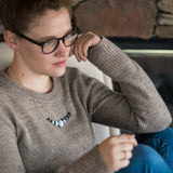 Varying Sized Curved Moon Phase Necklace in Silver