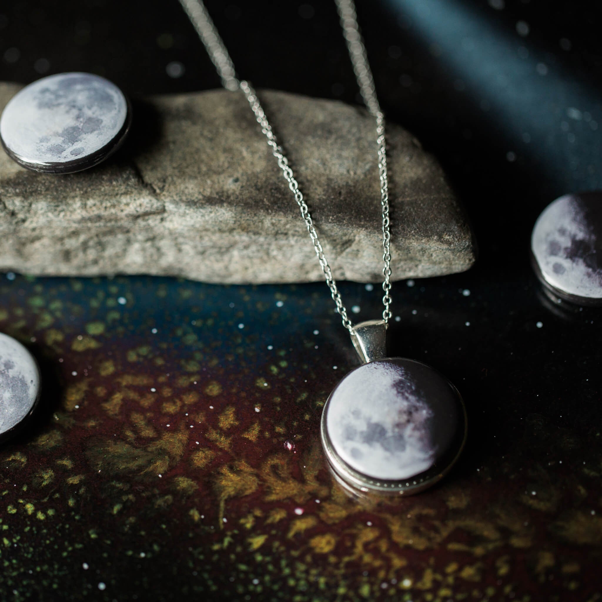 Interchangeable Moon Phase Necklace