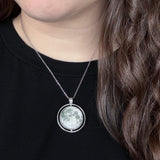 Full Moon Double Sided Fidget Pendant Necklace