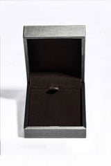 1 Carat Moissanite 925 Sterling Silver Necklace Box featuring a brilliant round moissanite stone and sparkling reindeer antlers on a silver chain.