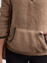 Cozy up in this full-size fleece quarter zip sweatshirt with pockets. Slightly stretchy and available in 11 colors and sizes Small–3XL for easy everyday style.