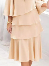 White layered dress on a white background