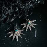 Sun Goddess Earrings with Copper Oyster Turquoise