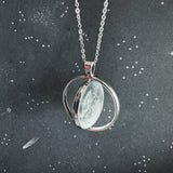 Full Moon Double Sided Fidget Pendant Necklace