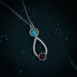 Journey to Mars Necklace - Copper Chrysocolla Earth and Red Jasper Mars
