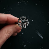 Midnight Sun Ring with Black Opal