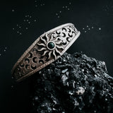 Solar Eclipse Bracelet with Black Opal