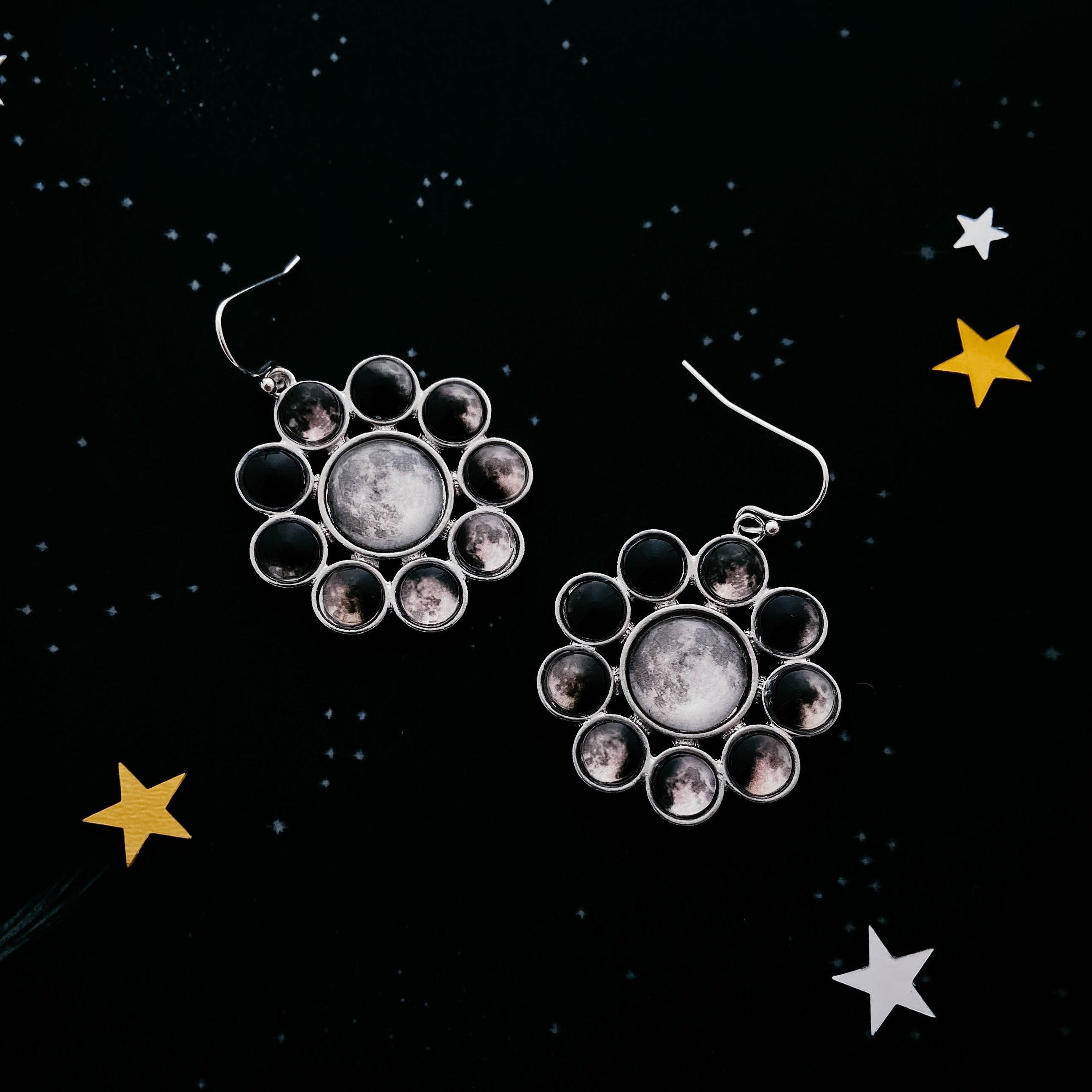 Moon Phase Halo Jewelry Set