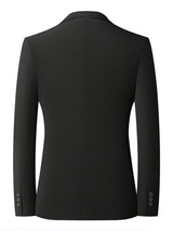 Upgrade your wardrobe with this men's stretch blazer. Perfect for business casual, weddings, church, office wear, and special occasions. Available in Black and Navy.