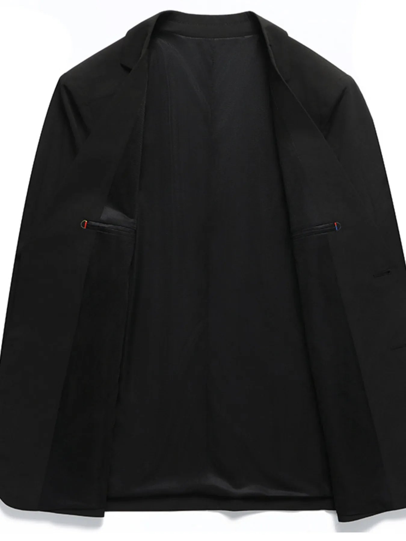 Upgrade your wardrobe with this men's stretch blazer. Perfect for business casual, weddings, church, office wear, and special occasions. Available in Black and Navy.