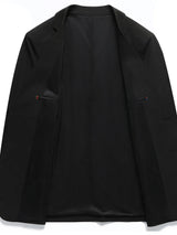 Upgrade your wardrobe with this men's stretch blazer. Perfect for business casual, weddings, church, office wear, and special occasions. Available in Black and Navy.