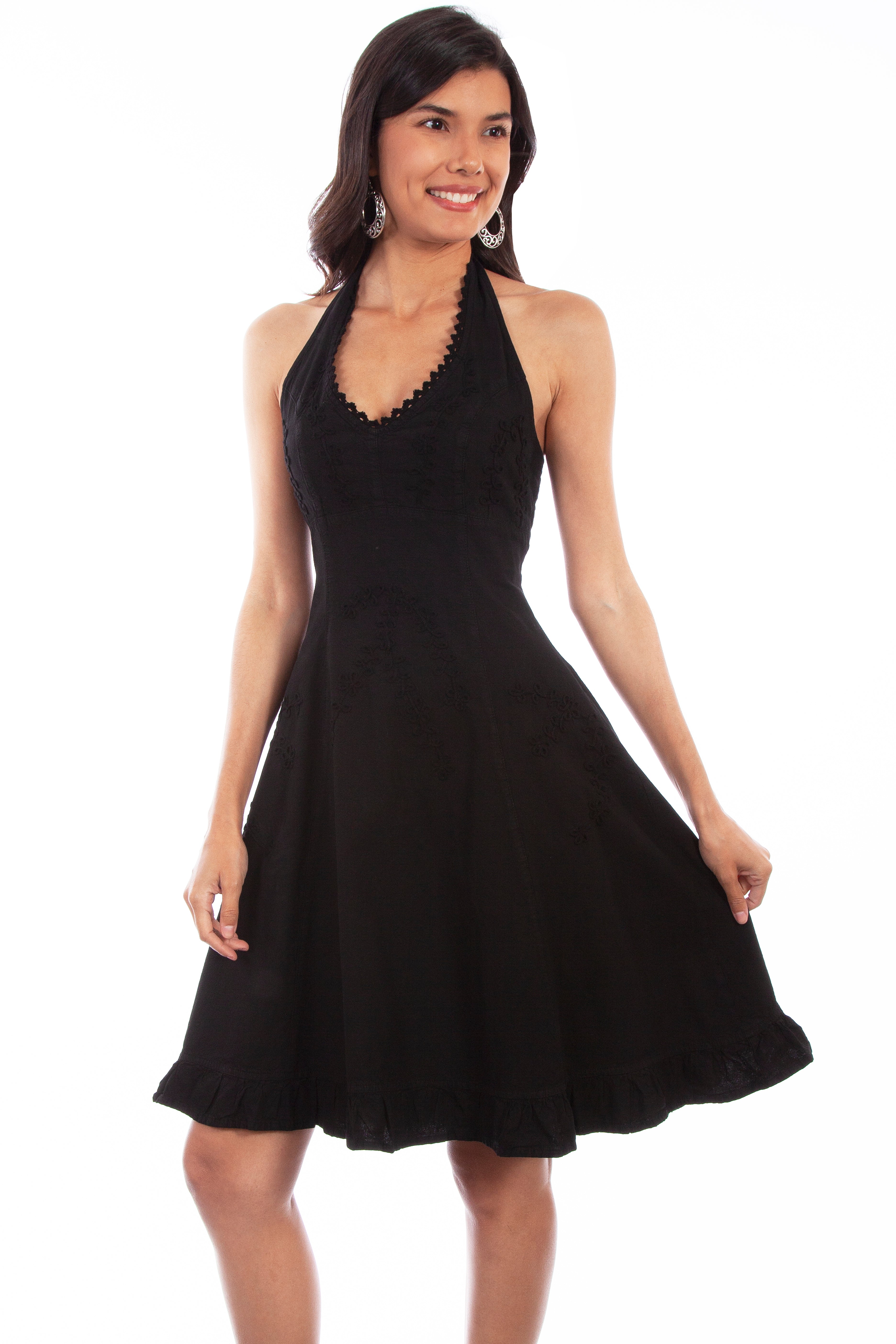 HALTER DRESS PERUVIAN COTTON
