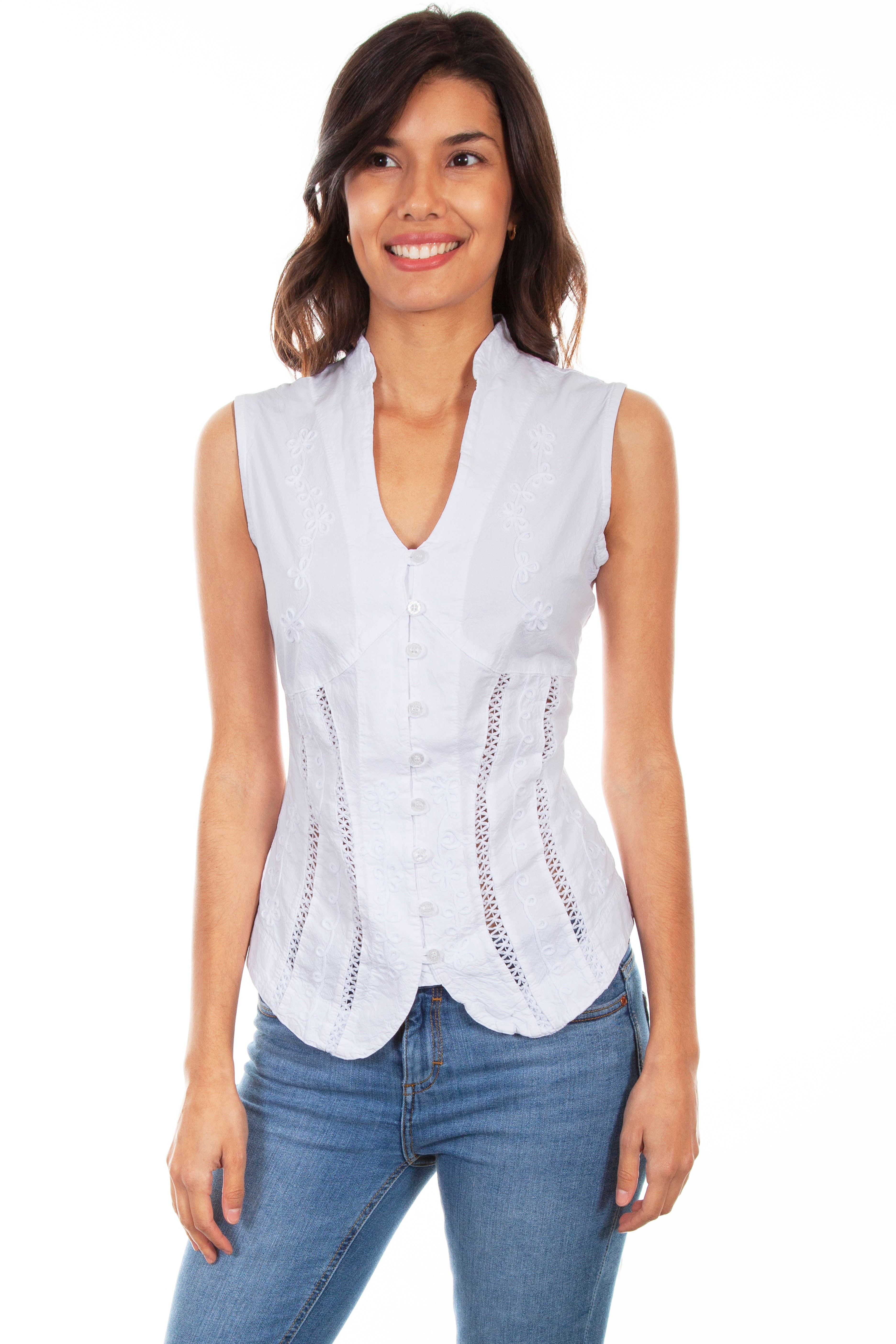 SLEEVELESS BLOUSE PERUVIAN COTTON