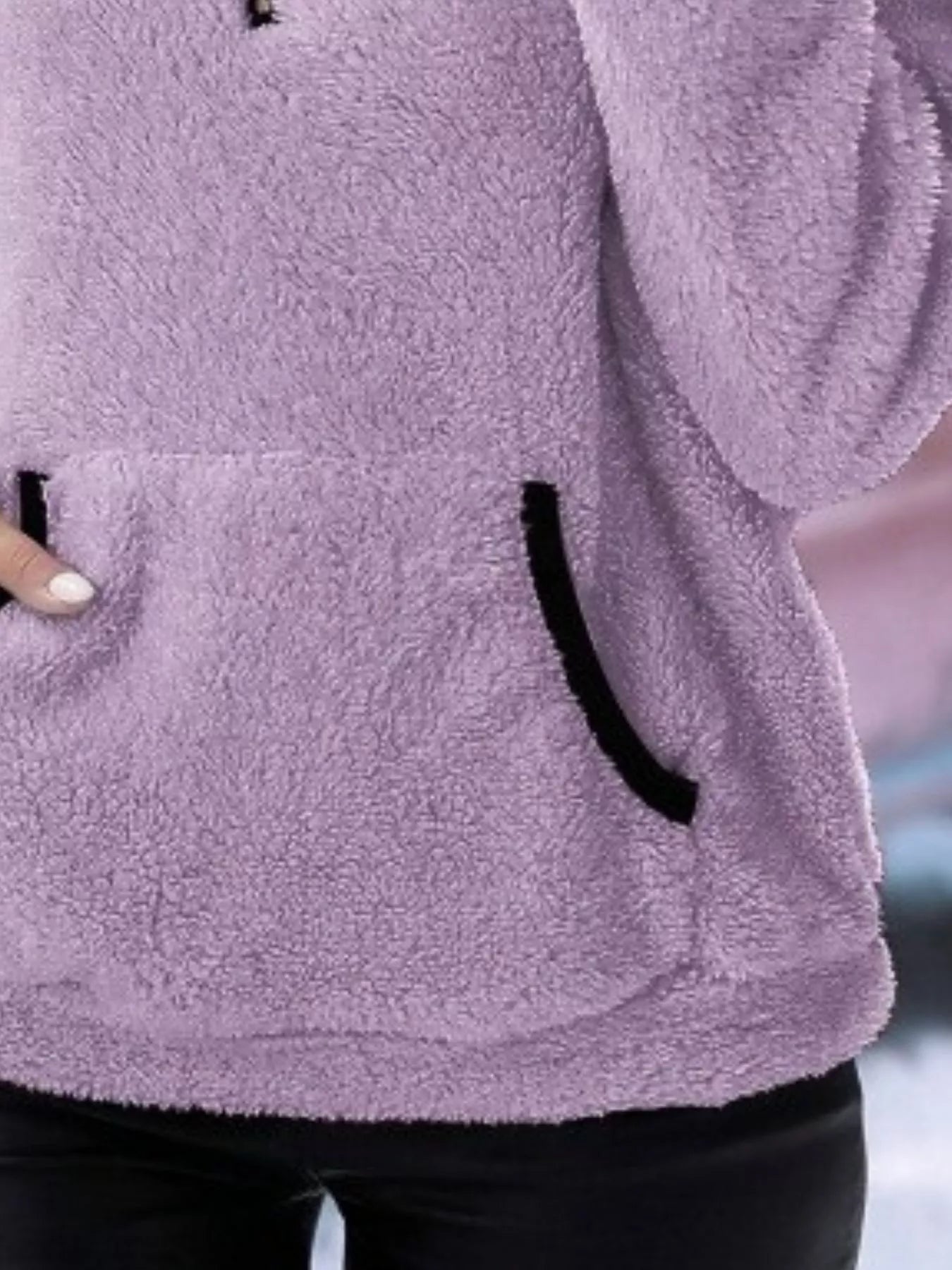 Cozy up in this full-size fleece quarter zip sweatshirt with pockets. Slightly stretchy and available in 11 colors and sizes Small–3XL for easy everyday style.