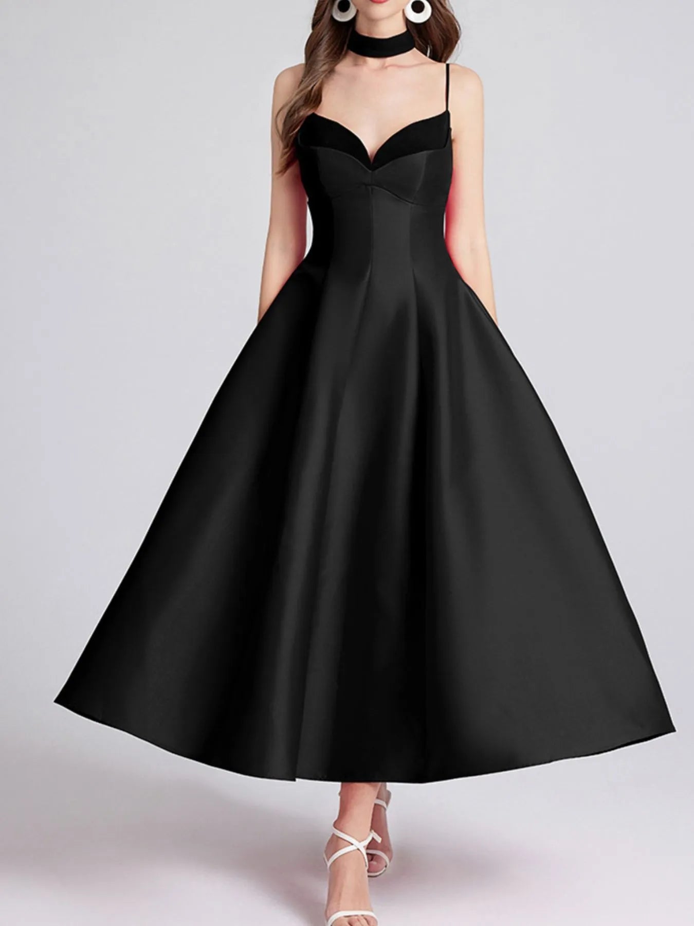 Black dress on a white background