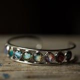 Nebula Rainbow Silver Cuff Bracelet