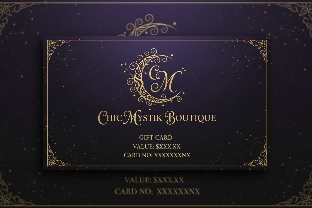 Gift Card with Chic Mystik Boutique name and logo